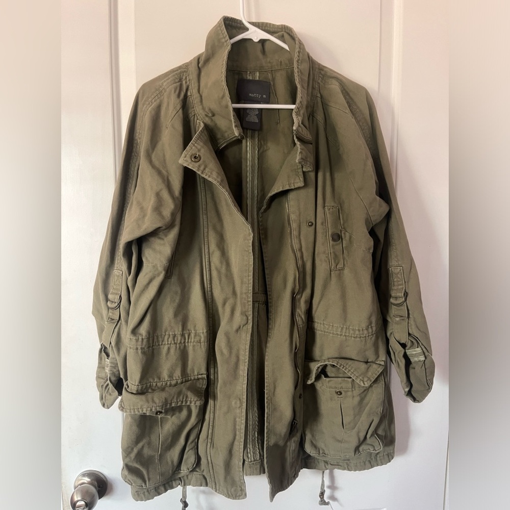Matty M. Khaki Utility Anorak Jacket - XL